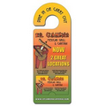 14 Pt. Laminated Round Handle Door Hanger w/Business Card Insert